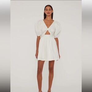 Rotate puff sleeve mini dress